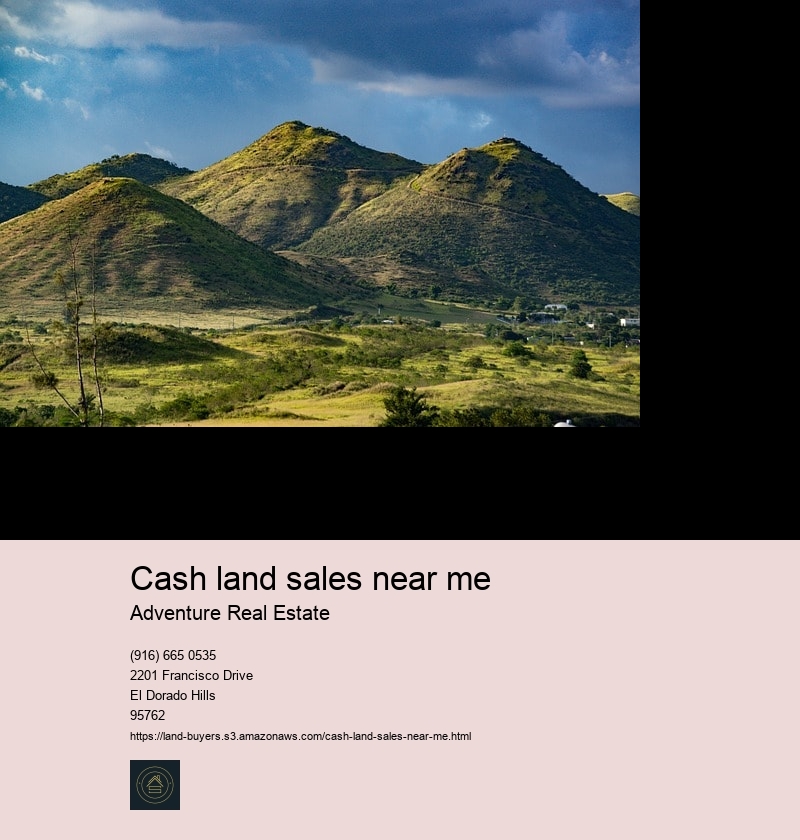 Cash land sales near me