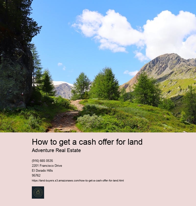 How to get a cash offer for land