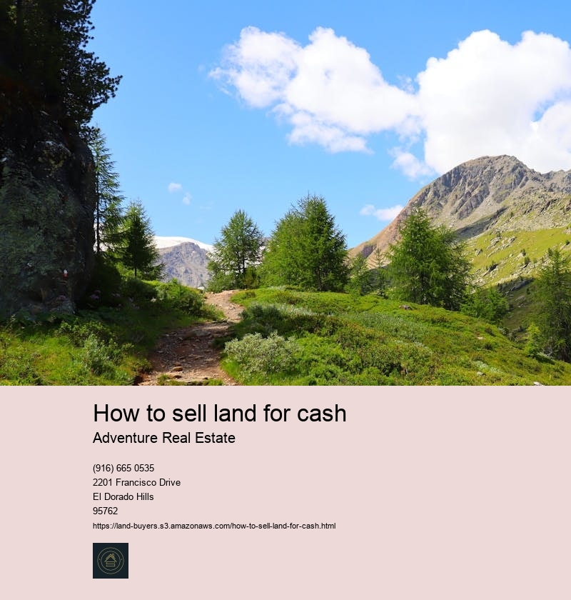 How to sell land for cash