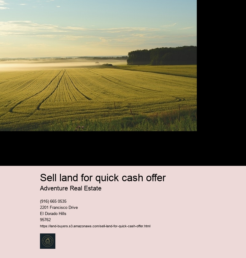 Sell land for quick cash offer