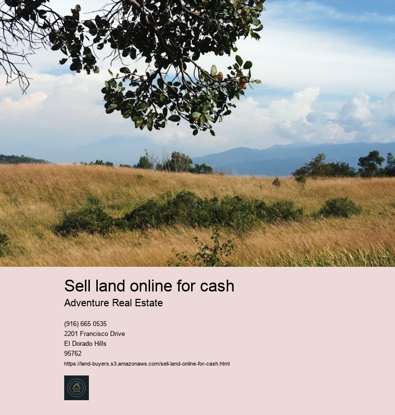 Sell land online for cash